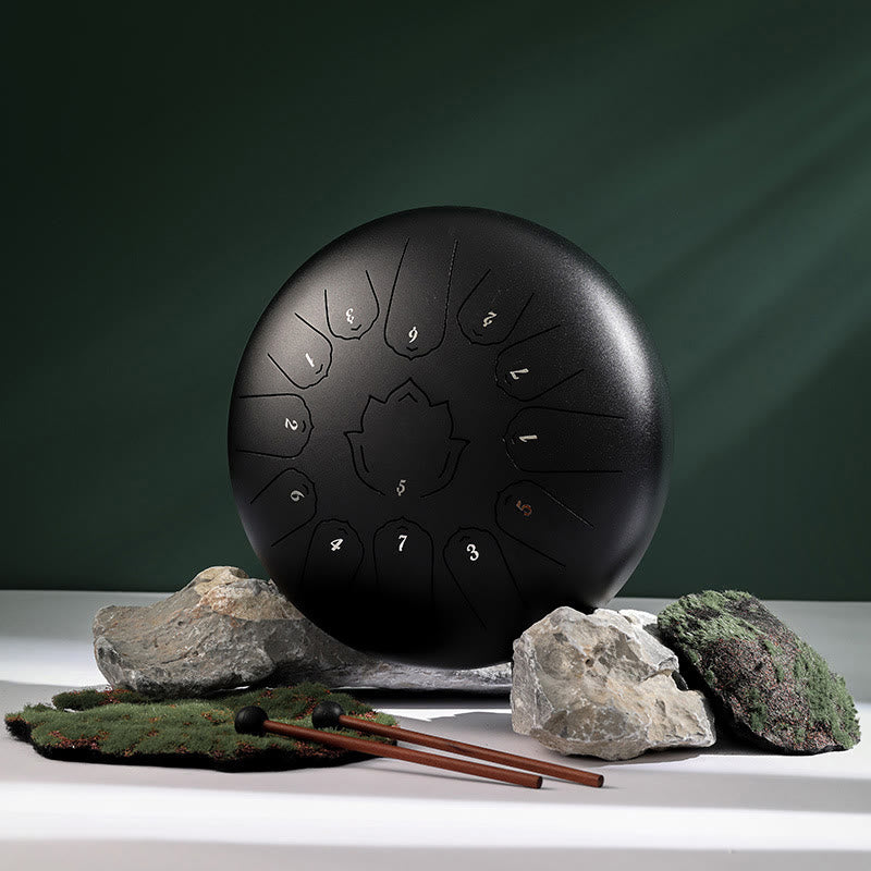 12-Zoll-Stahlzungentrommel, Lotusmuster zur Meditation