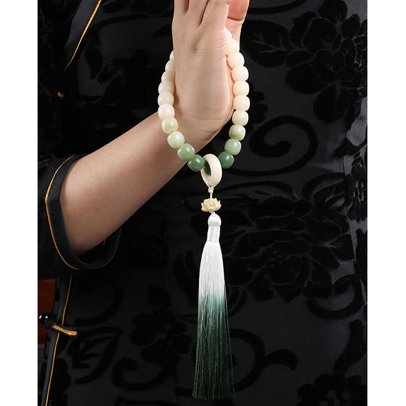12 mm Bodhi Seed Lotus Weisheits-Mala-Armband
