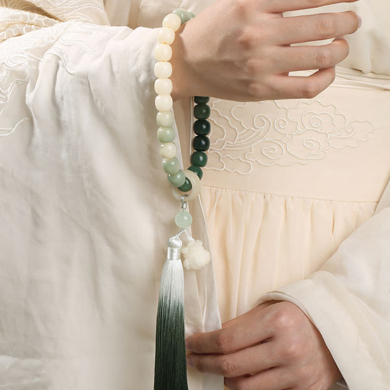 12 mm Bodhi Seed Lotus Weisheits-Mala-Armband