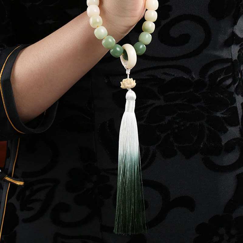 12 mm Bodhi Seed Lotus Weisheits-Mala-Armband