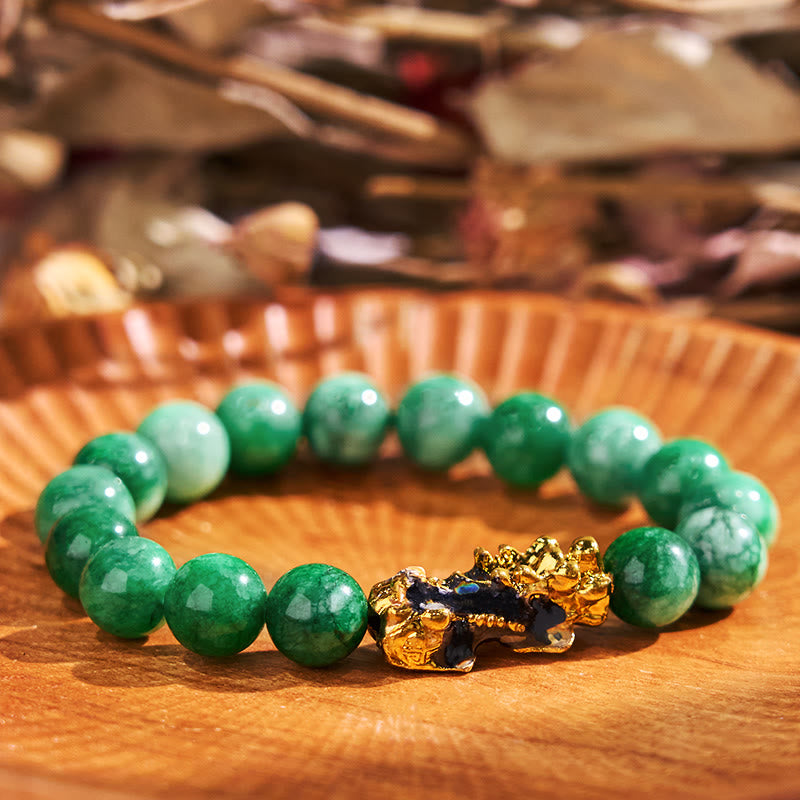 12 mm Jade FengShui PiXiu Schutzarmband für Glück