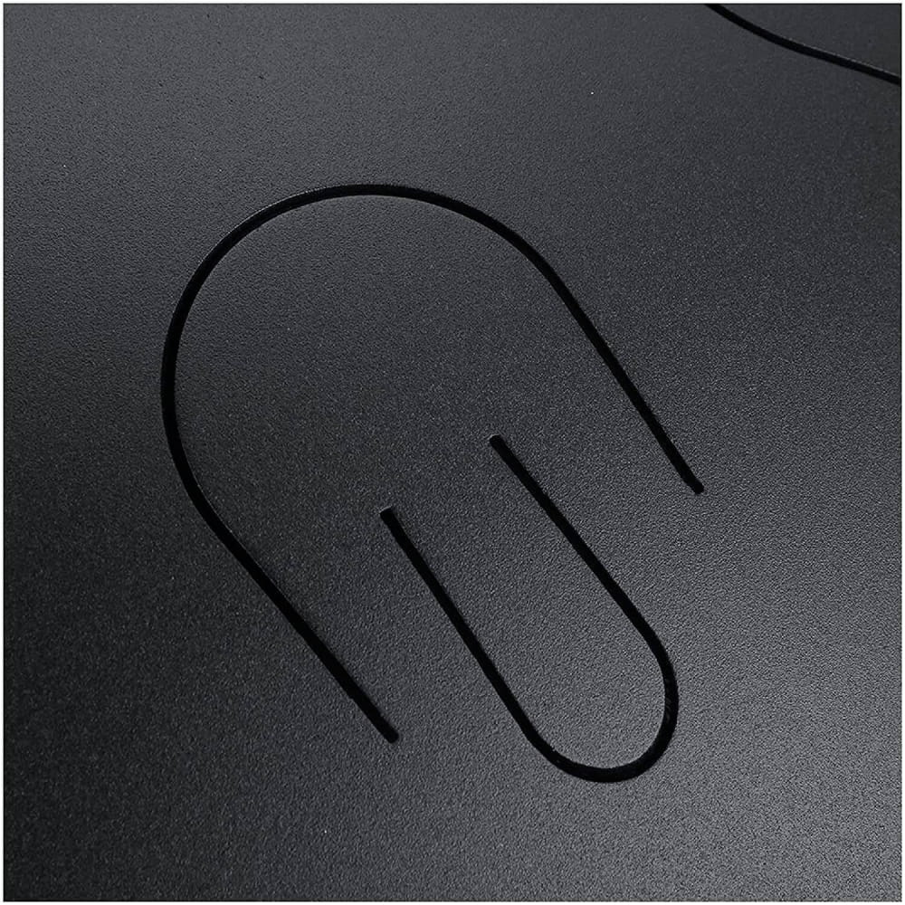 Simple black paperclip symbol embossed on 14 Inch 9 Note D Minor Alloy Steel Tongue Drum