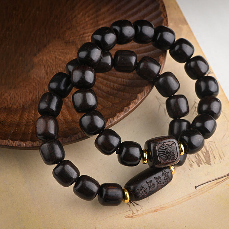 12 mm Ebenholz-Armband „Glücksbalance“