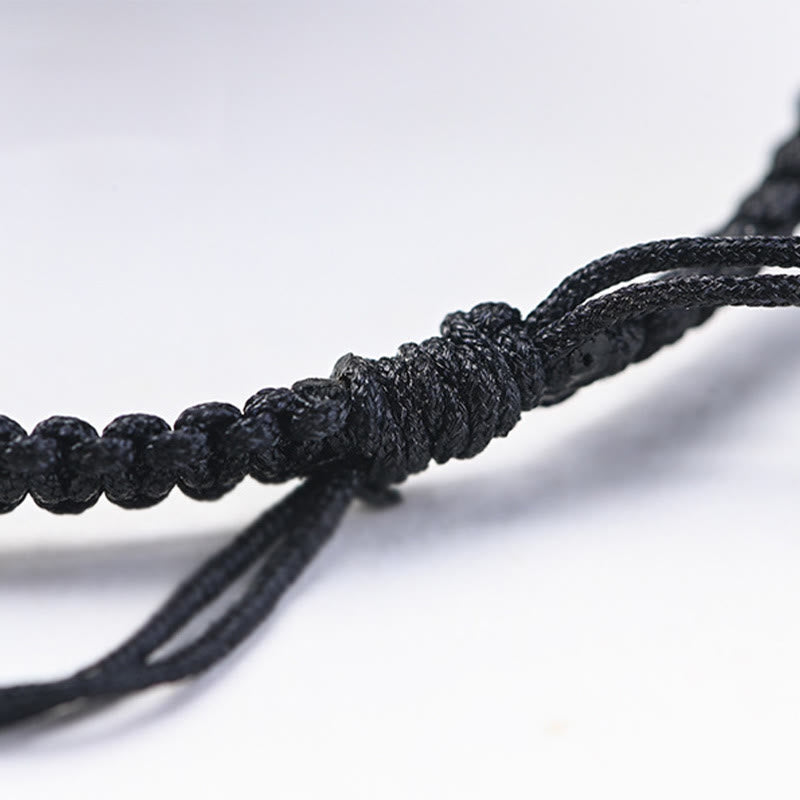 Unisex-Armband mit kleinem Blatt aus rotem Sandelholz und Ebenholz, beruhigender Schutz