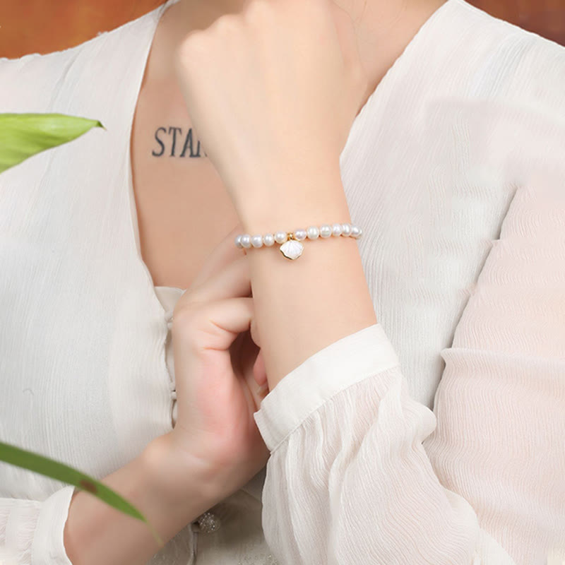 14K vergoldetes Perlenarmband | Heilende Weisheit & Optimismus