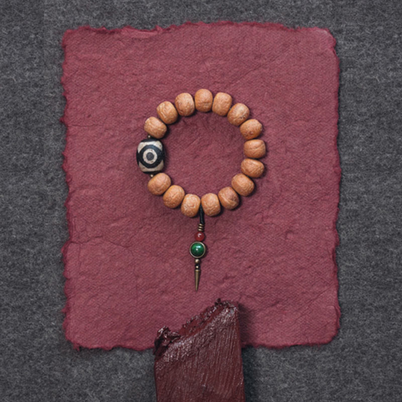 14 mm Bodhi Seed Dzi Bead Handgelenk Mala Armband für den Frieden