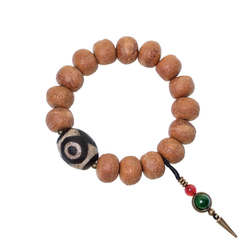 14 mm Bodhi Seed Dzi Bead Handgelenk Mala Armband für den Frieden