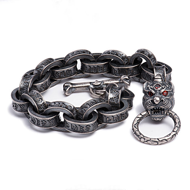 Drachenarmband aus 925er Sterlingsilber für Glück und Stärke
