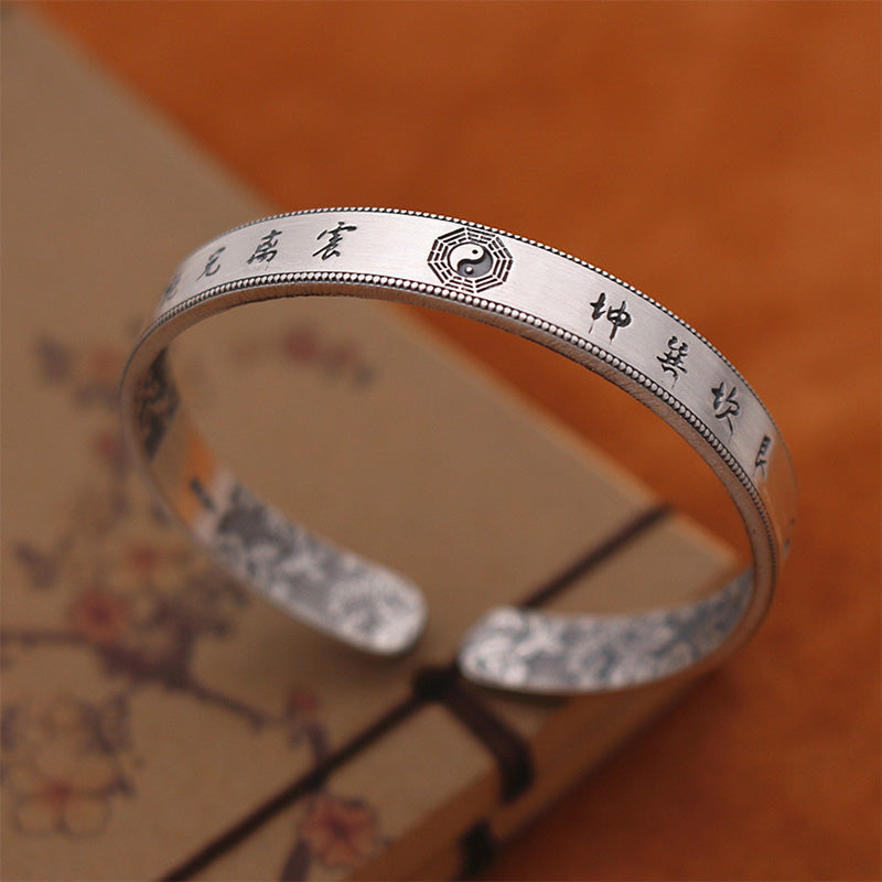 999 Sterling Silber Bagua Yin Yang Balance Armband