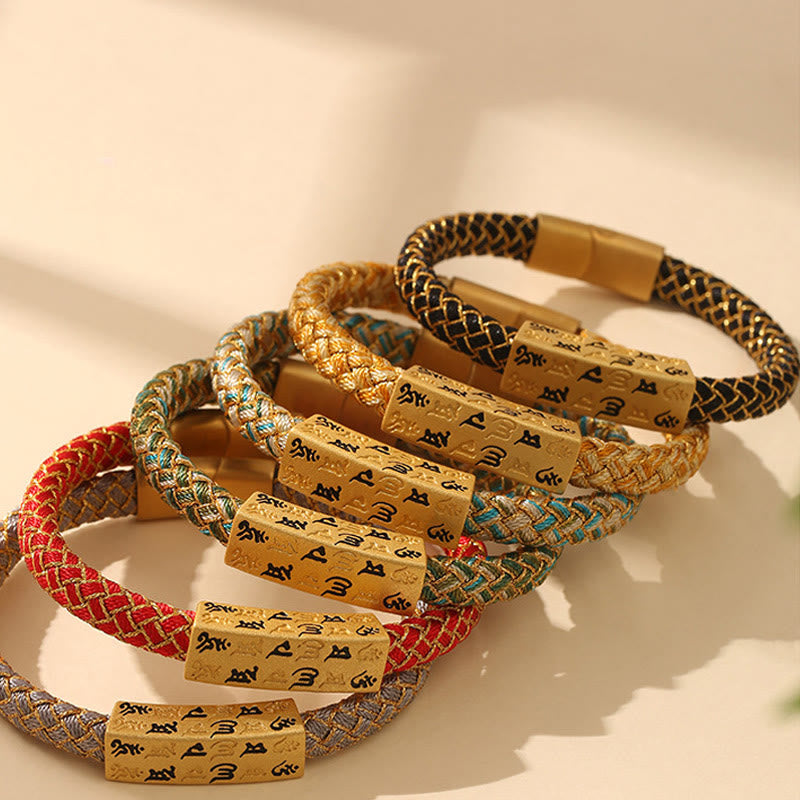 15 cm blaues Om Mani Padme Hum Seilarmband für Schutz und Glück