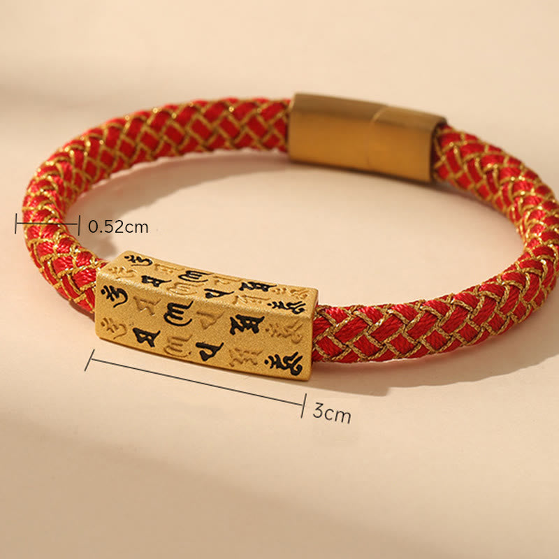 15 cm blaues Om Mani Padme Hum Seilarmband für Schutz und Glück