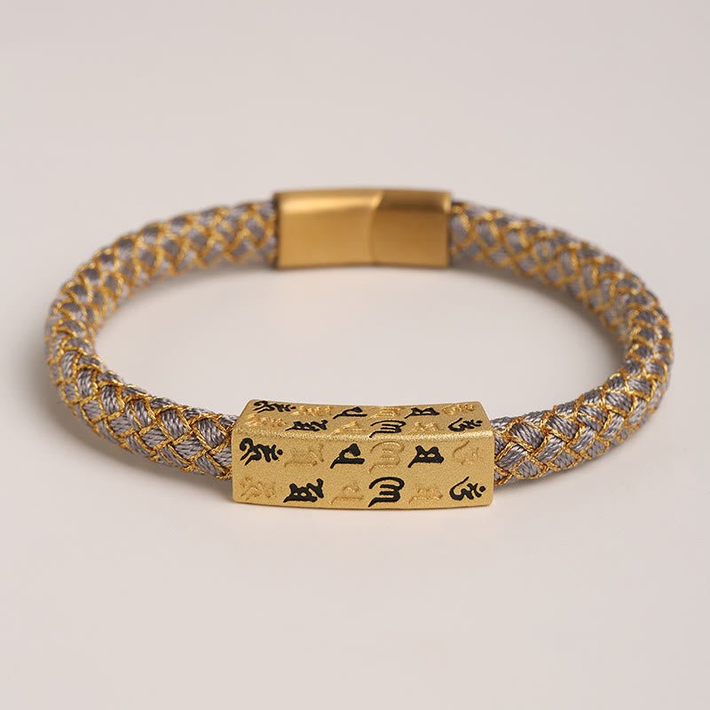 15 cm blaues Om Mani Padme Hum Seilarmband für Schutz und Glück