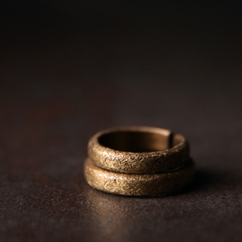 Kupfer Tibetischer Vintage Verstellbarer Glückspaarring