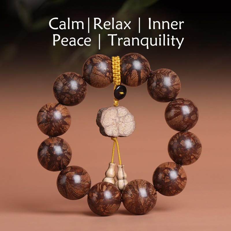 15 mm Pflaumenblütenholz-Armband „Inner Peace“