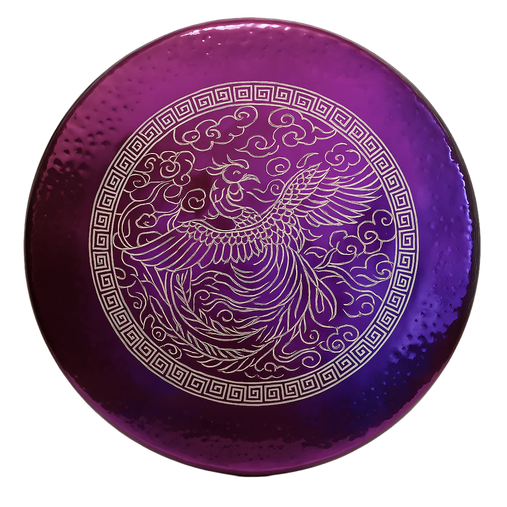 16 bis 36 Zoll großer rosa Phoenix-Gong zur Klangentspannung