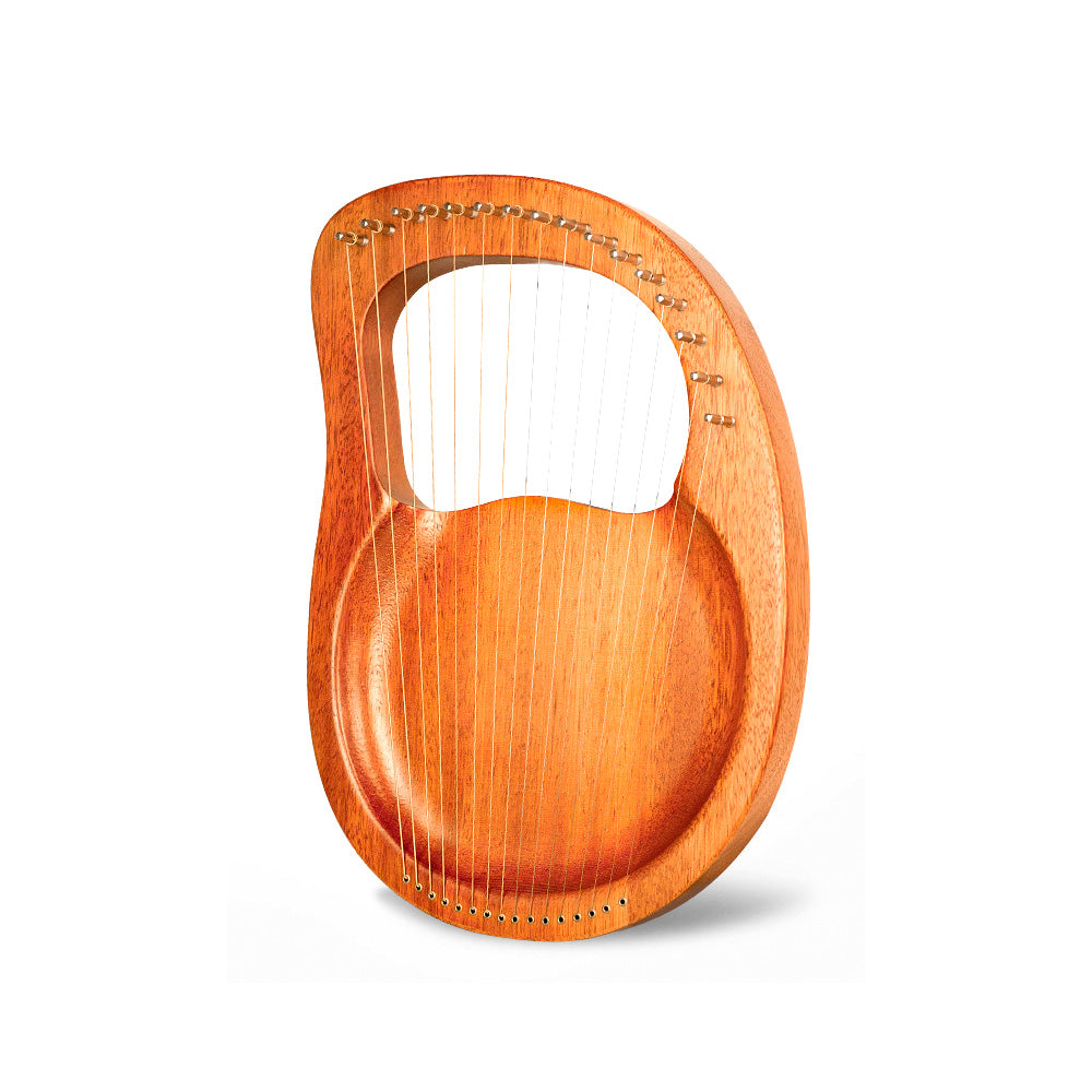 16-String Wooden Lyre Harp Instrument shaped like a kettlebell with strings