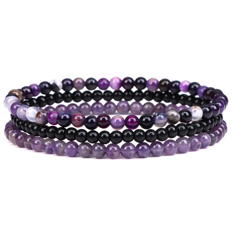 Natürliches Kristall-Armbandset für inneren Frieden und spirituelles Leben