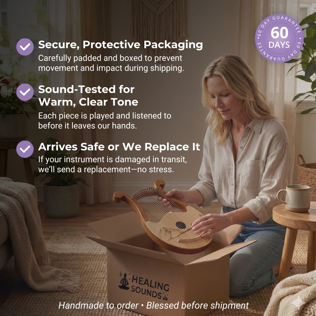 17/31 Saiten Holz-Lyrharfeninstrument von Hluru