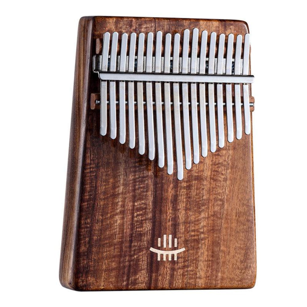 17 Key Acacia Wood Kalimba with metal tines and resonant hollow body design