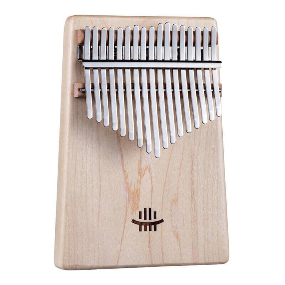 Wooden 17 Key Maple C Tone Kalimba Thumb Piano with metal tines in triangular pattern