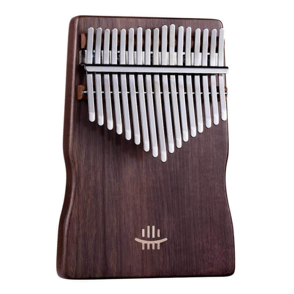 Wooden 17 Key Walnut C Tone Thumb Piano with metal tines for enchanting music