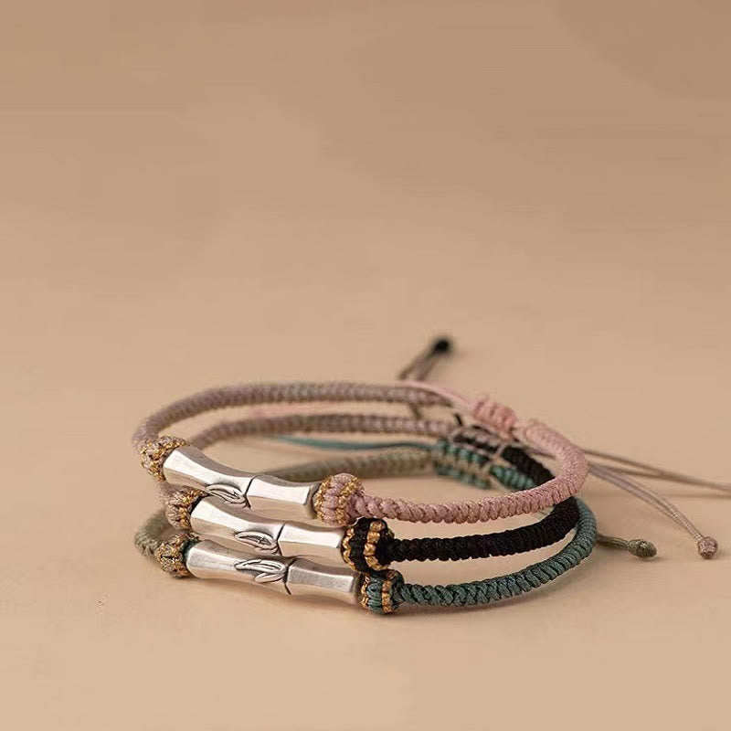 925 Sterling Silver Bamboo Protection Spiritual Bracelet