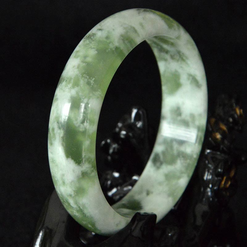 58–60 mm natürlicher Jade-Armreif für Glück und Wohlstand