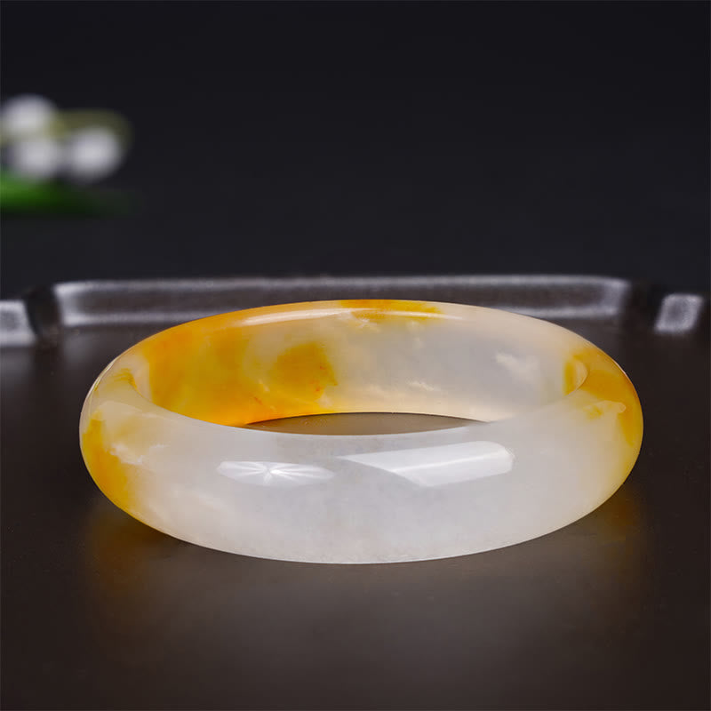 54 mm gelbes Chalcedon-Harmoniearmband für Positivität