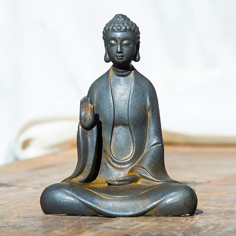 Meditation Buddha Statue | Iron Powder Rust Cast 12cm Sculpture