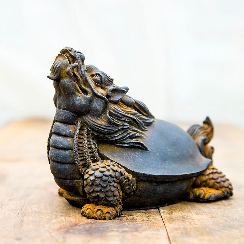 Dragon Turtle Spiritual Statue | Iron Powder Resin 17cm