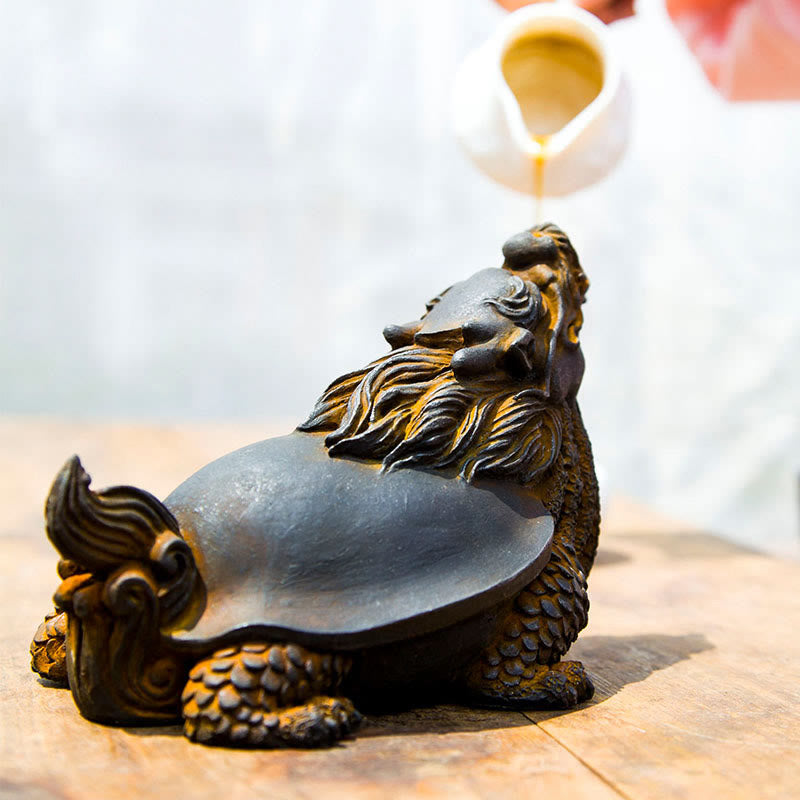 Dragon Turtle Spiritual Statue | Iron Powder Resin 17cm
