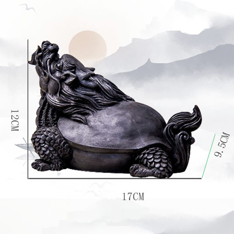Dragon Turtle Spiritual Statue | Iron Powder Resin 17cm