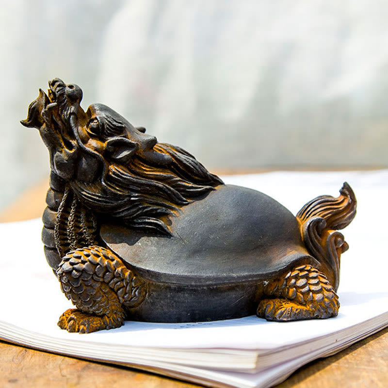 Dragon Turtle Spiritual Statue | Iron Powder Resin 17cm
