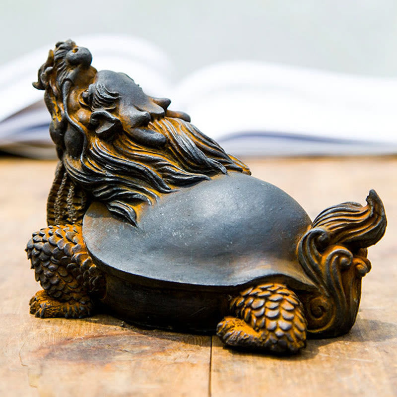 Dragon Turtle Spiritual Statue | Iron Powder Resin 17cm