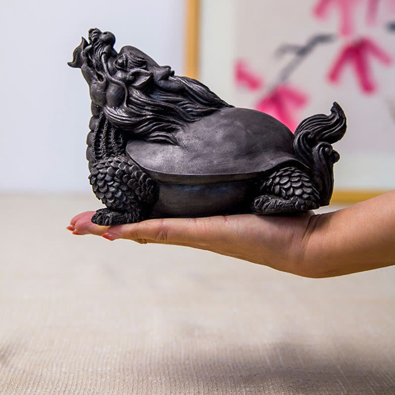 Dragon Turtle Spiritual Statue | Iron Powder Resin 17cm