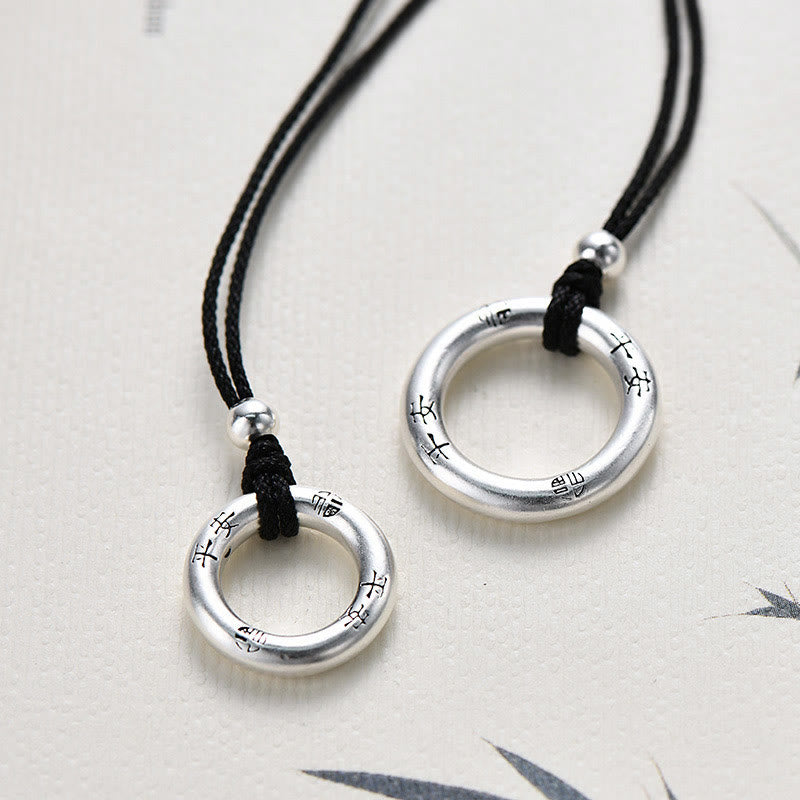 Sterling Silver Peace Buckle Necklace | Spiritual Protection