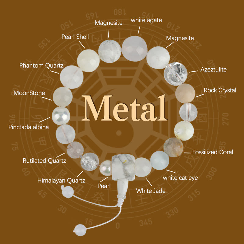 8–12 mm weiße Achatperle, 18 Perlen, Balance-Armband