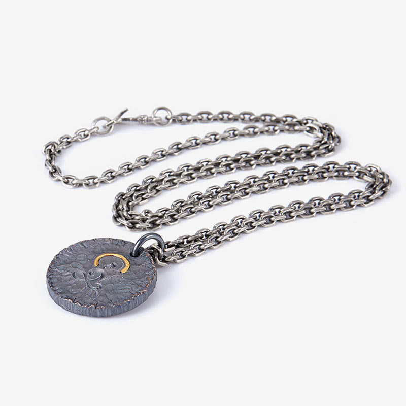 999 Sterling Silber Buddha Halskette Lotus Anhänger für inneren Frieden