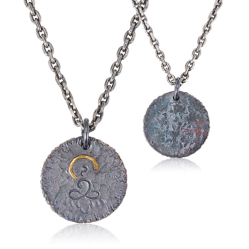 999 Sterling Silber Buddha Halskette Lotus Anhänger für inneren Frieden