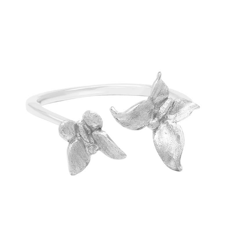 925 Sterling Silber Schmetterlings-Liebesring für spirituelles Gleichgewicht