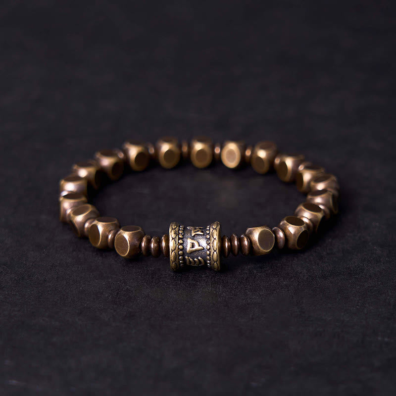 Unisex Om Mani Padme Hum Messing Focus Armband