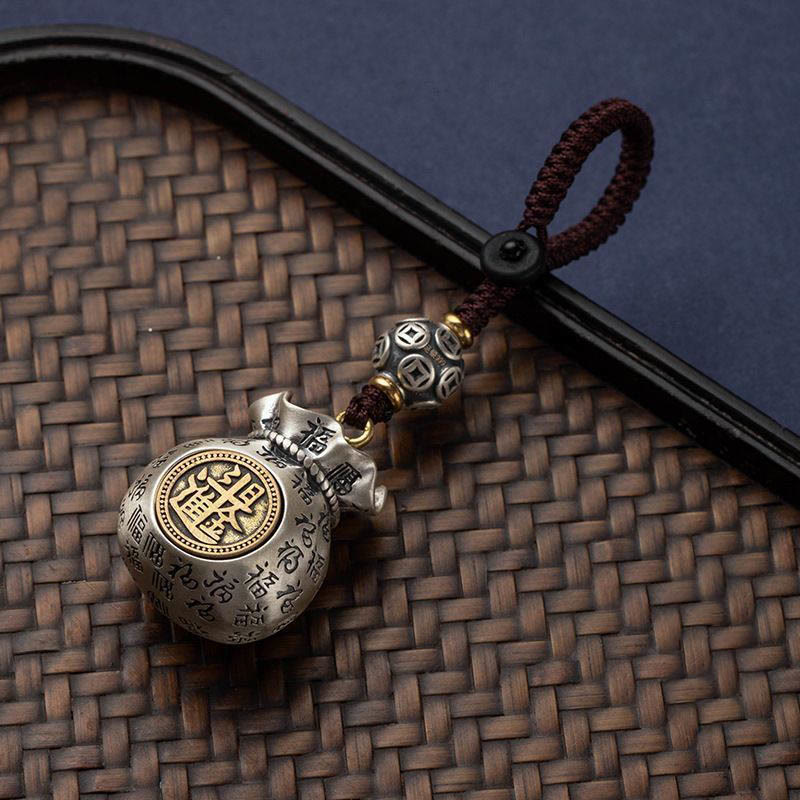 Fu-Charakter-Geldbeutel-Schlüsselanhänger für tägliches Glück und Reichtum