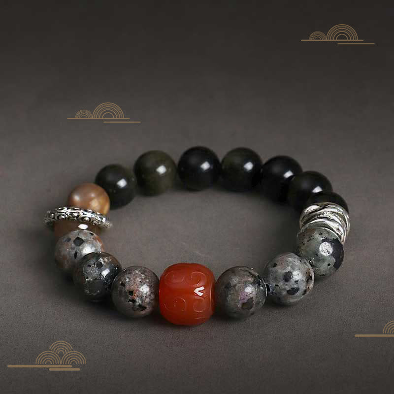 Gold Sheen Obsidian Protection Bracelet 12mm Beads