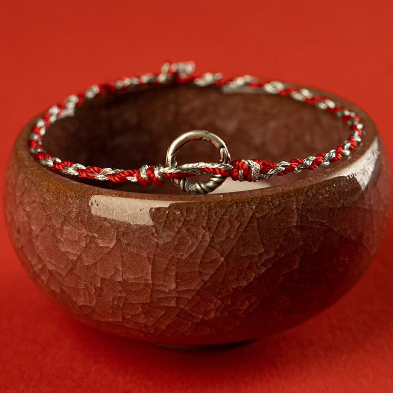 Spirituelles Schutzarmband aus Sterlingsilber mit Turmalin