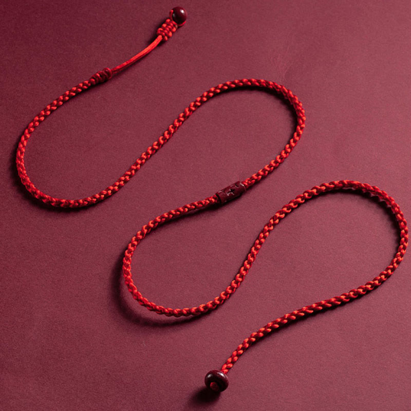 Cinnabar Blessing Bauchkette mit roter Schnur für Ruhe und Schutz