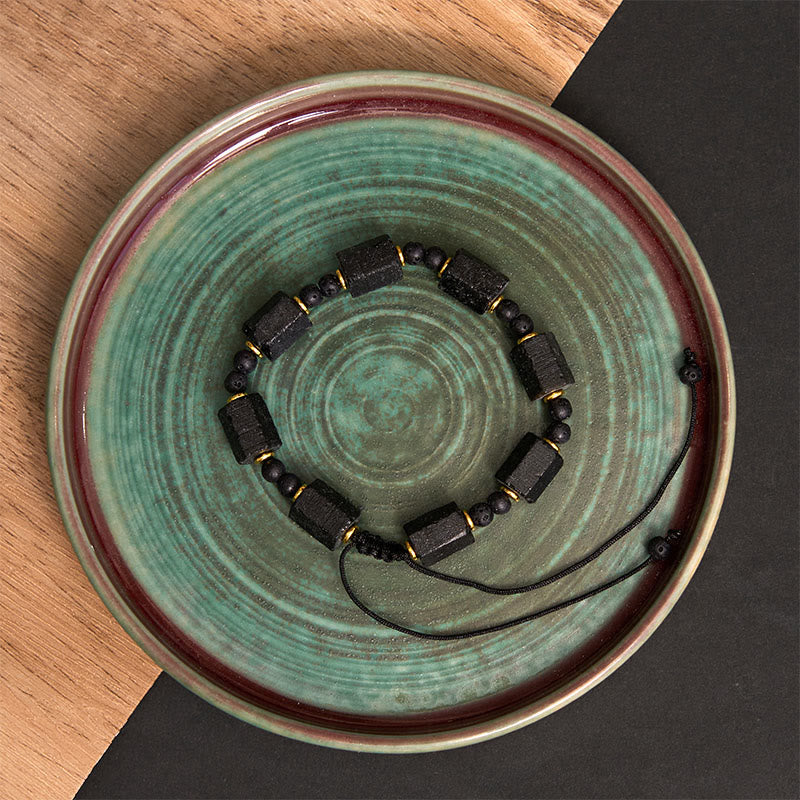 Schwarzes Turmalin-Schutzarmband für emotionale Heilung