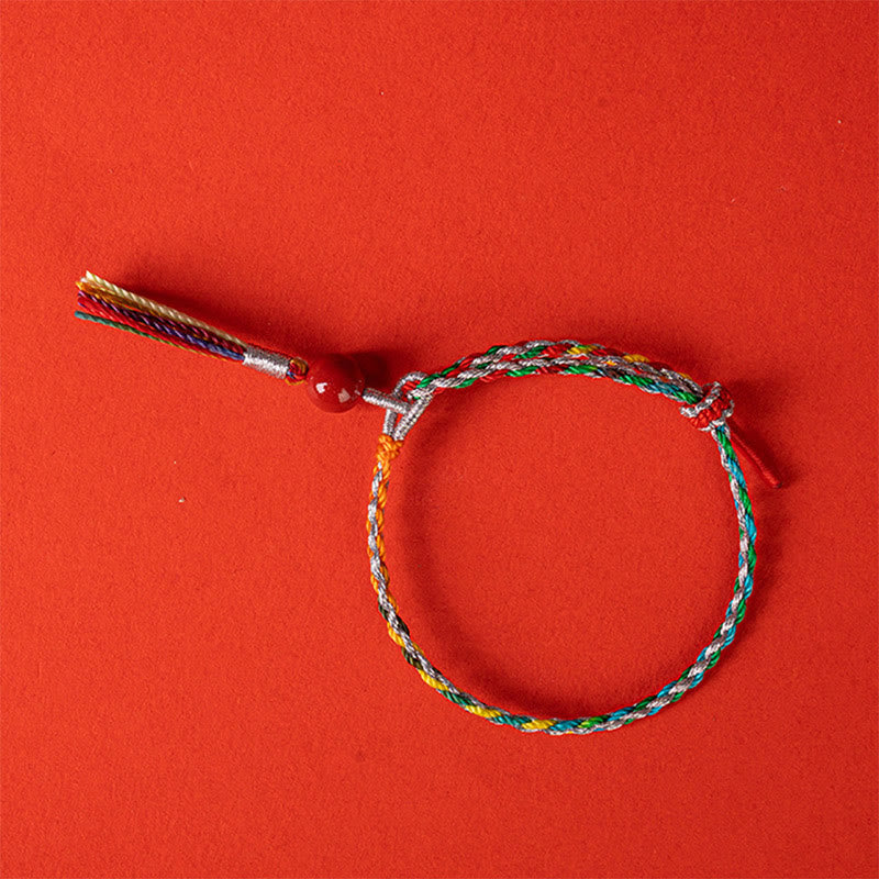 Colorful String Cinnabar Concentration Unisex Bracelet
