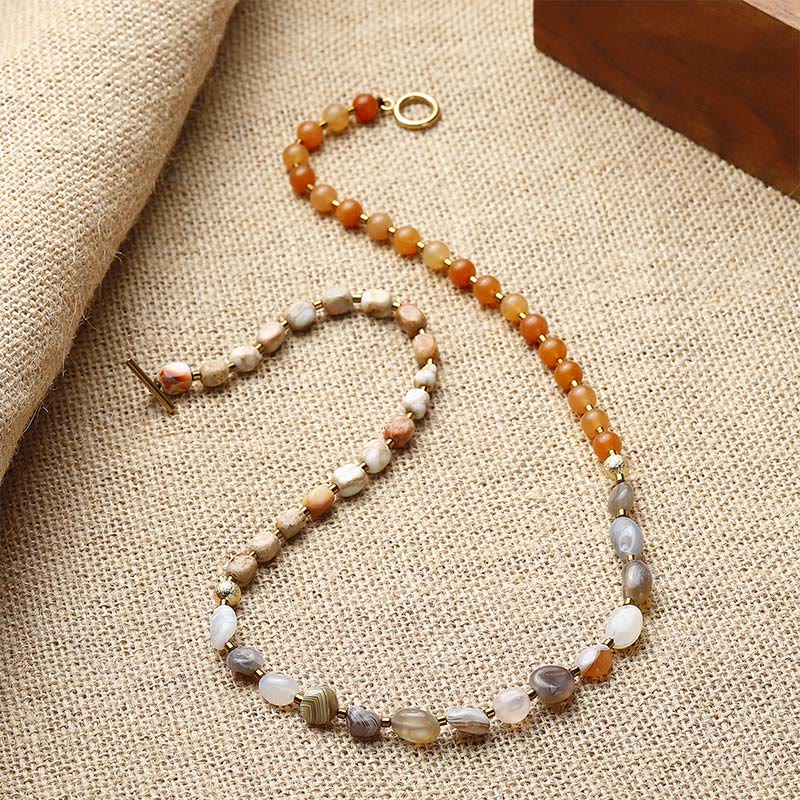 Botswana-Achat, roter Achat, Kaiserstein, Kreativitätsarmband