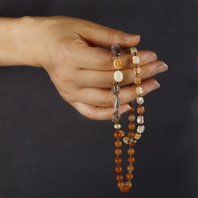 Botswana-Achat, roter Achat, Kaiserstein, Kreativitätsarmband