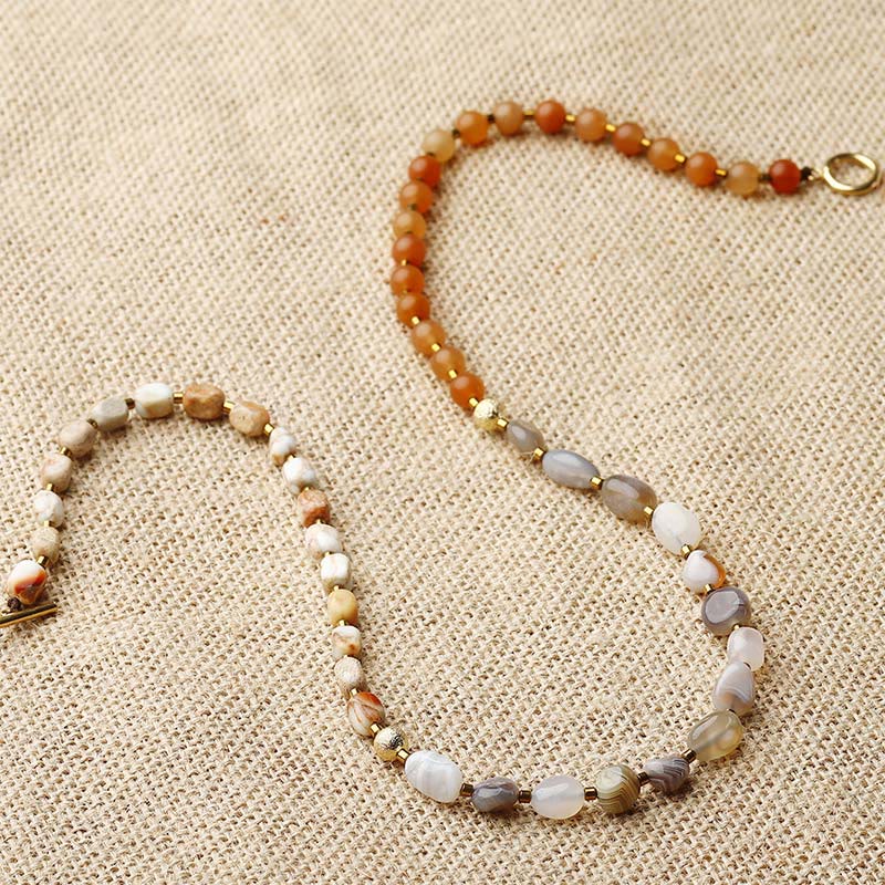 Botswana-Achat, roter Achat, Kaiserstein, Kreativitätsarmband